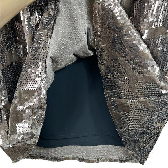 Anthropologie X RO & DE Andi Sequined Velvet Tee Shift Dress Holiday Party NEW - Picture 10 of 11